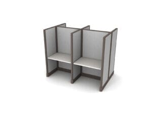Buy 4 Man call center cubicles in 36w size set up as Straight call stations with fabric panels. Central Florida call center cubicles installations and deliveries available by KUL office furniture Orlando FL