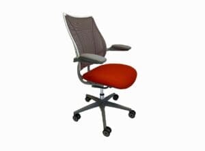 Buy red reupholstered Humanscale Liberty office chairs in Orlando Florida at KUL
