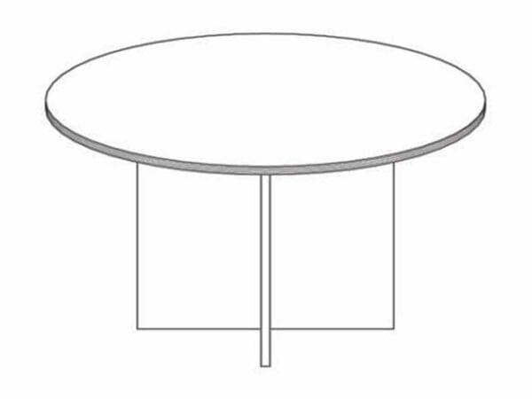 Round Meeting Table In Gray