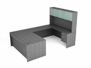 Gray 36 x 71 Bow Front U-Shape Desk by KUL in Orlando