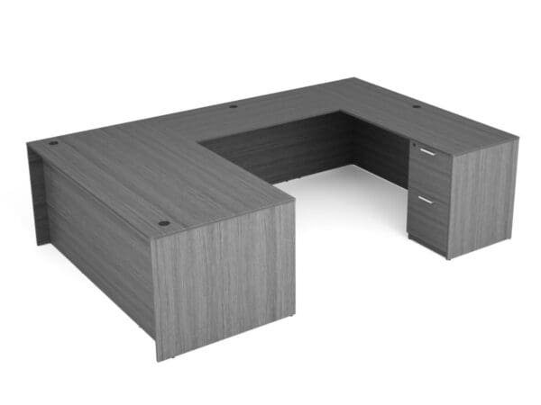 Gray 36 x 71 U-Shape Desk by KUL near Longwood