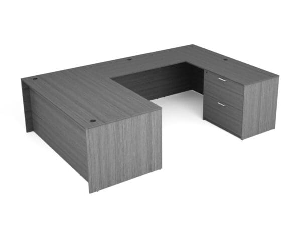 Gray 36 x 71 U-Shape Desk by KUL near Longwood