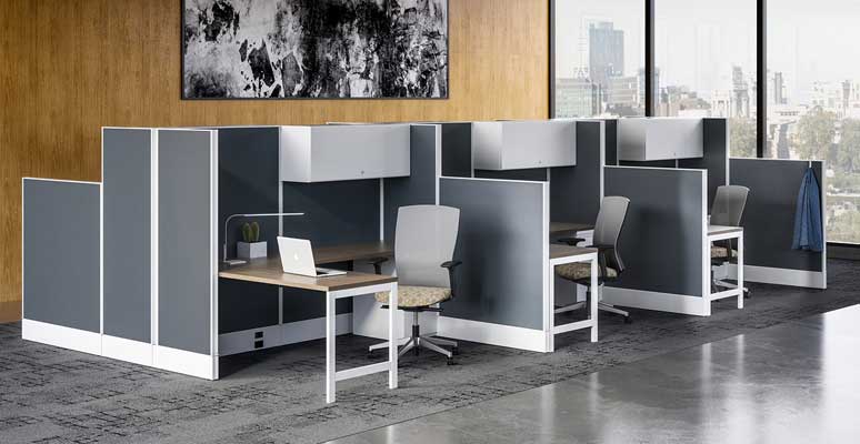 Office cubicle installation in high rise office buildings of Orlando by KUL office furniture