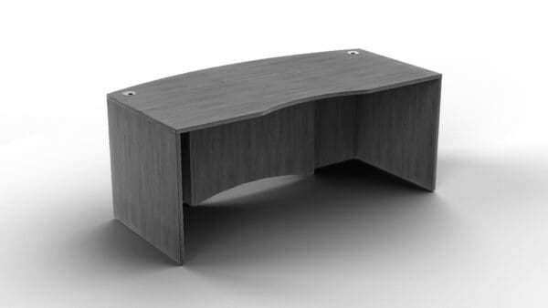 30/36in x 71in Dove Oak Laminate Modesty Panel Bow Front Curved Desk Shell in Orlando KUL office furniture